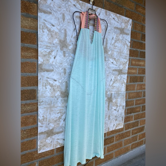 PITUSA Llama Halter Dress in Aqua Large - Picture 6 of 16